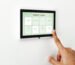 Premium glass touch switch installed on a modern home interior wall
