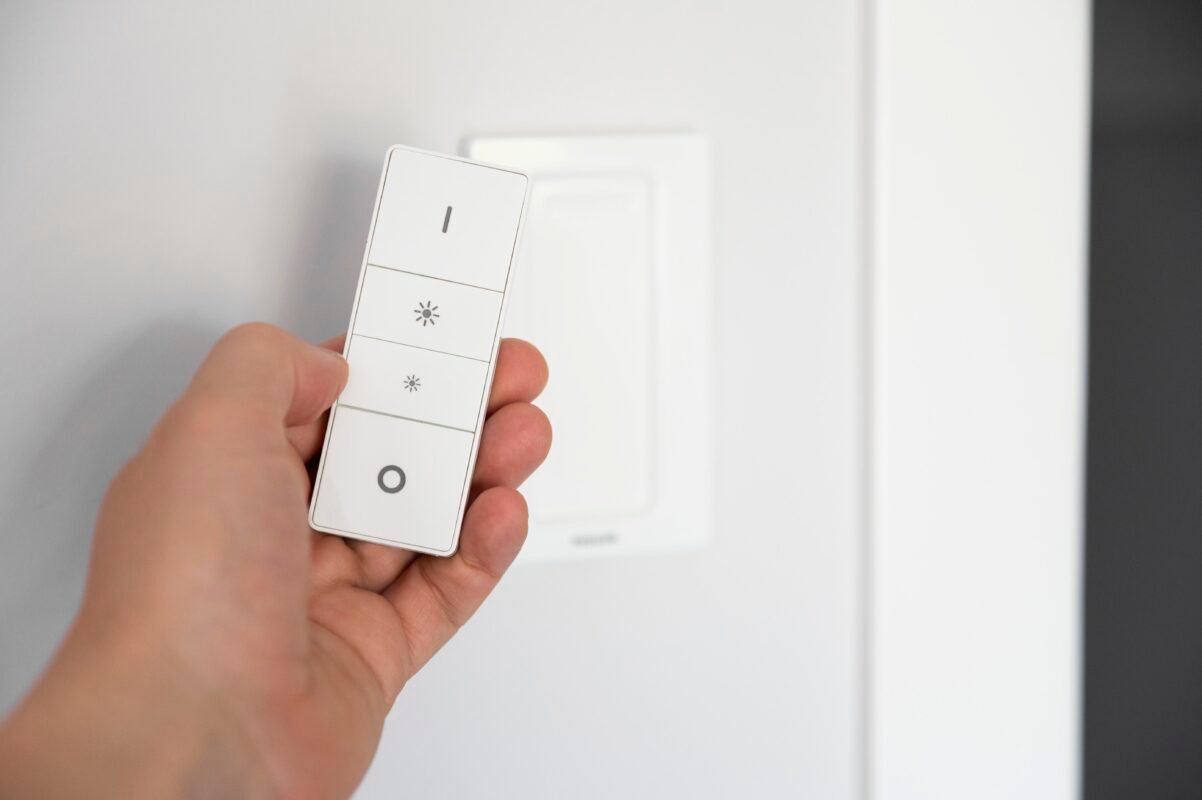 Smart touch switch with energy monitoring display showing electricity savings